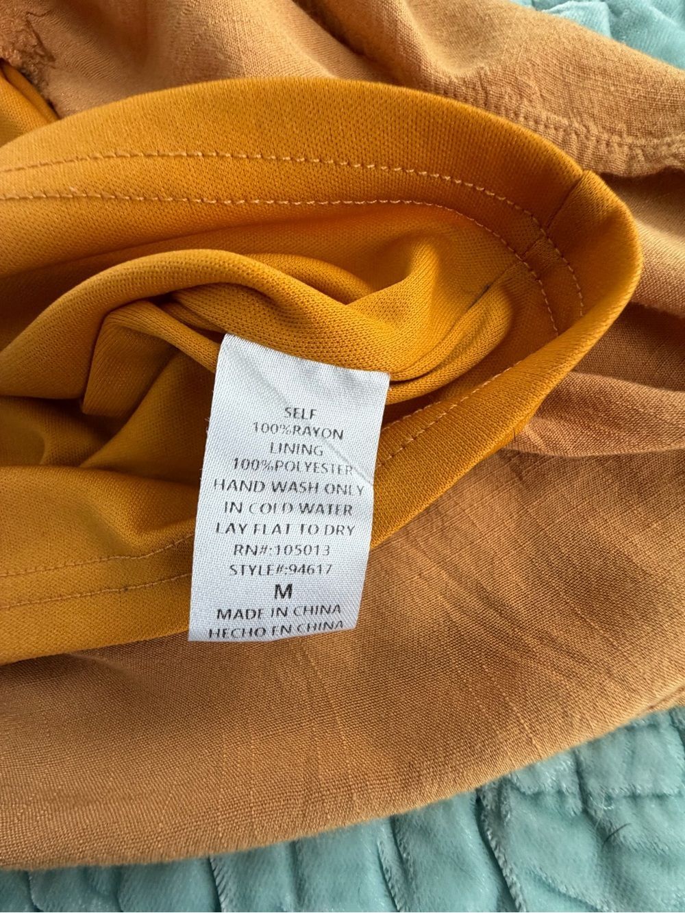 Savanna Jane Mustard Tiered Dress with Multicolor Floral Embroidery-Med - Picture 4 of 10